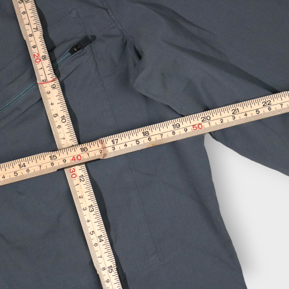 VOLLEBAK Mens M Grey-Green Equator Shirt Stand-up Collar Vents Roll-Tab Sleeves - Picture 3 of 9